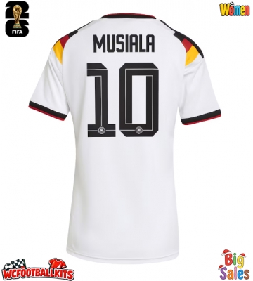 Germany Jamal Musiala #10 Replica Home Stadium Shirt for Women World Cup 2026 Short Sleeve